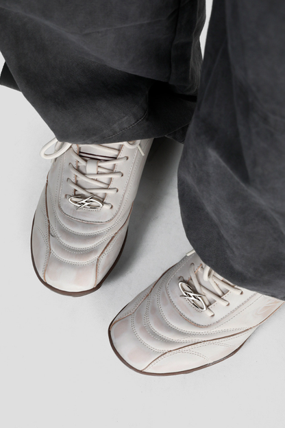 Retro Leather Racing Sneakers
