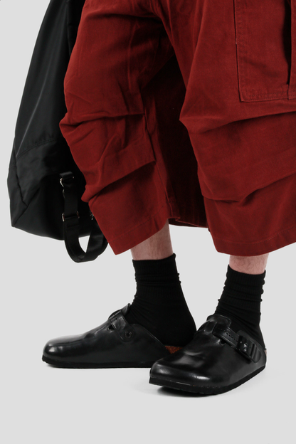 Washed Horsehide Mule Sandals