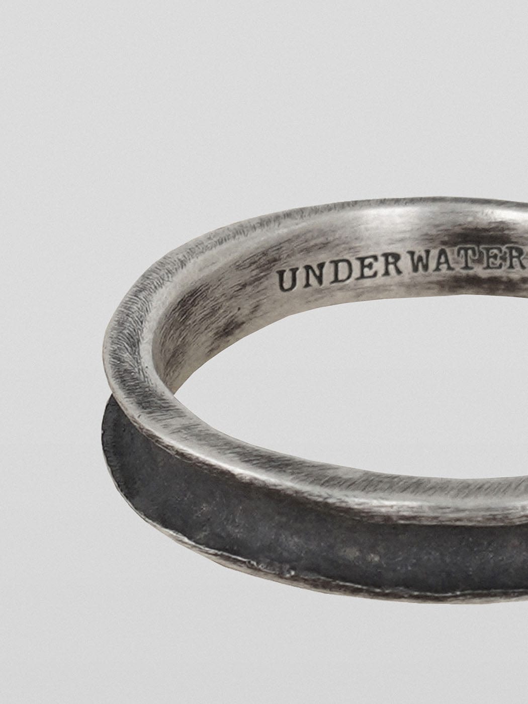 UNDERWATER Silver Cross Engraved Ring
