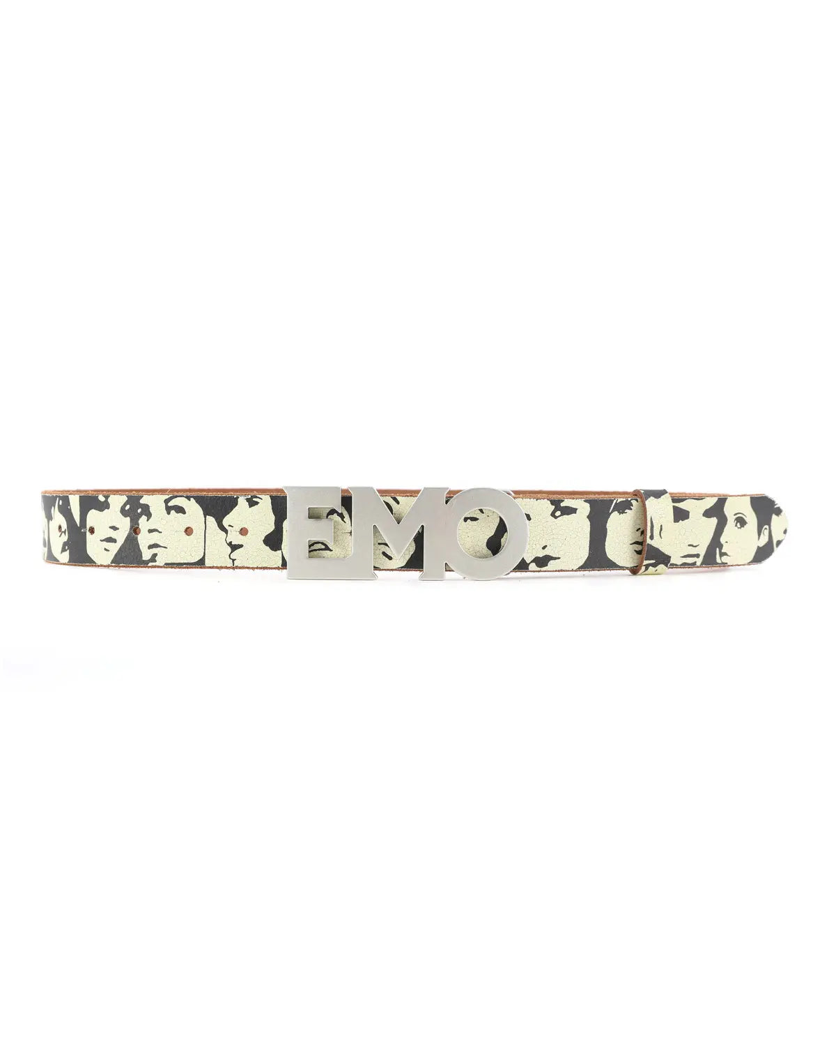 EMO Vintage Cracked Matte Belt (Brown)
