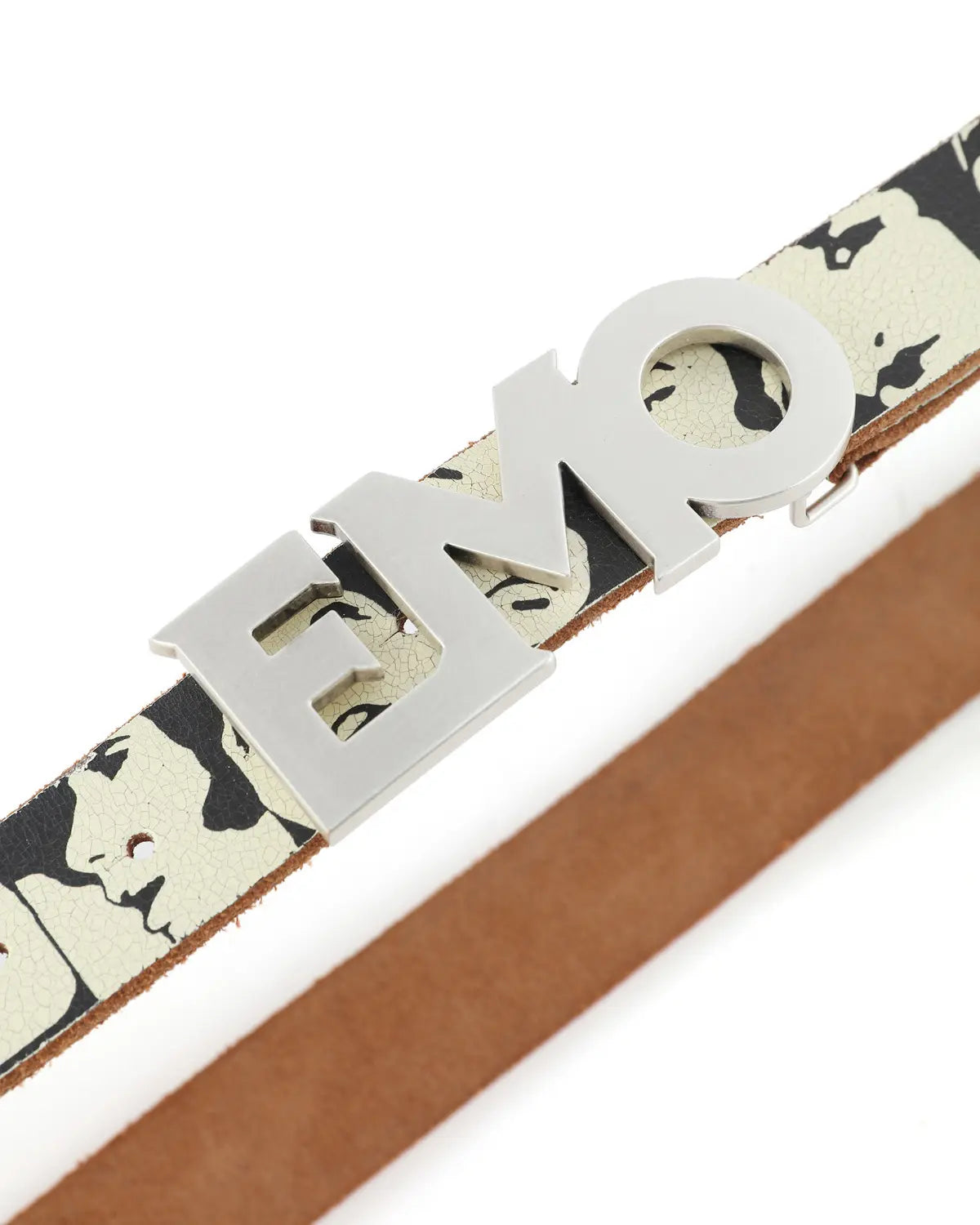 EMO Vintage Cracked Matte Belt (Brown)