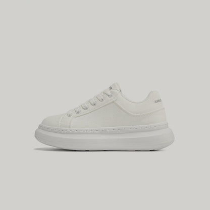 Thick Sole PU Leather Platform Sneakers