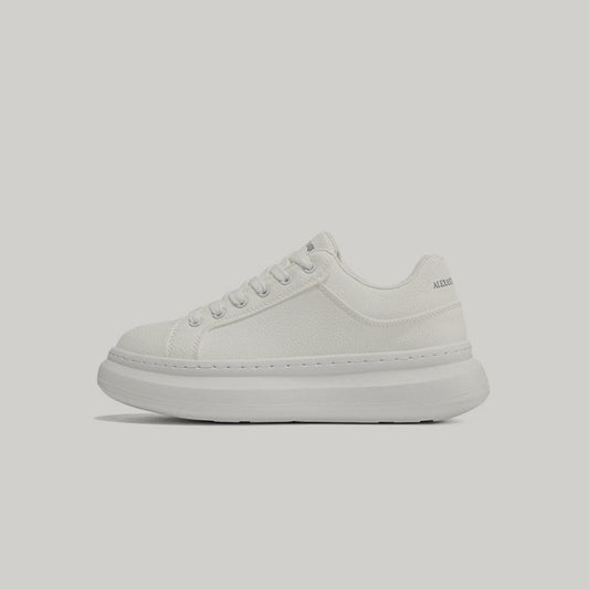 Thick Sole PU Leather Platform Sneakers