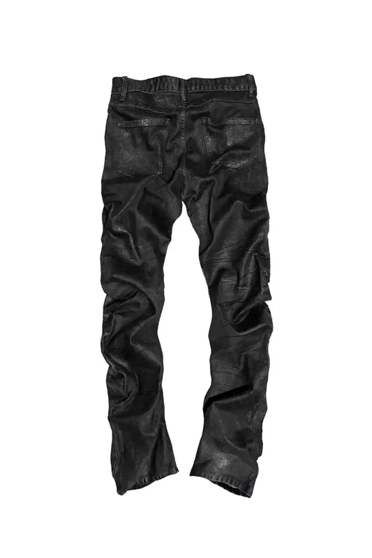 Waxed Seam Eyelet Rivet Banana Jeans