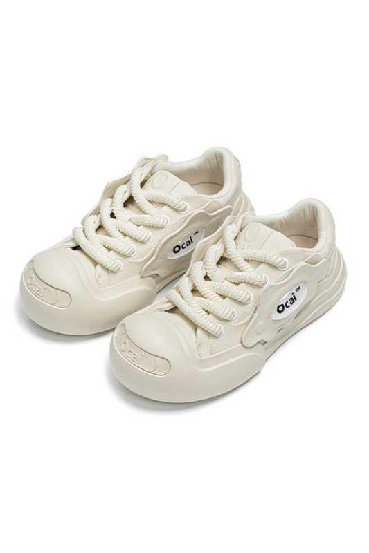 White Smile Canvas Sneakers