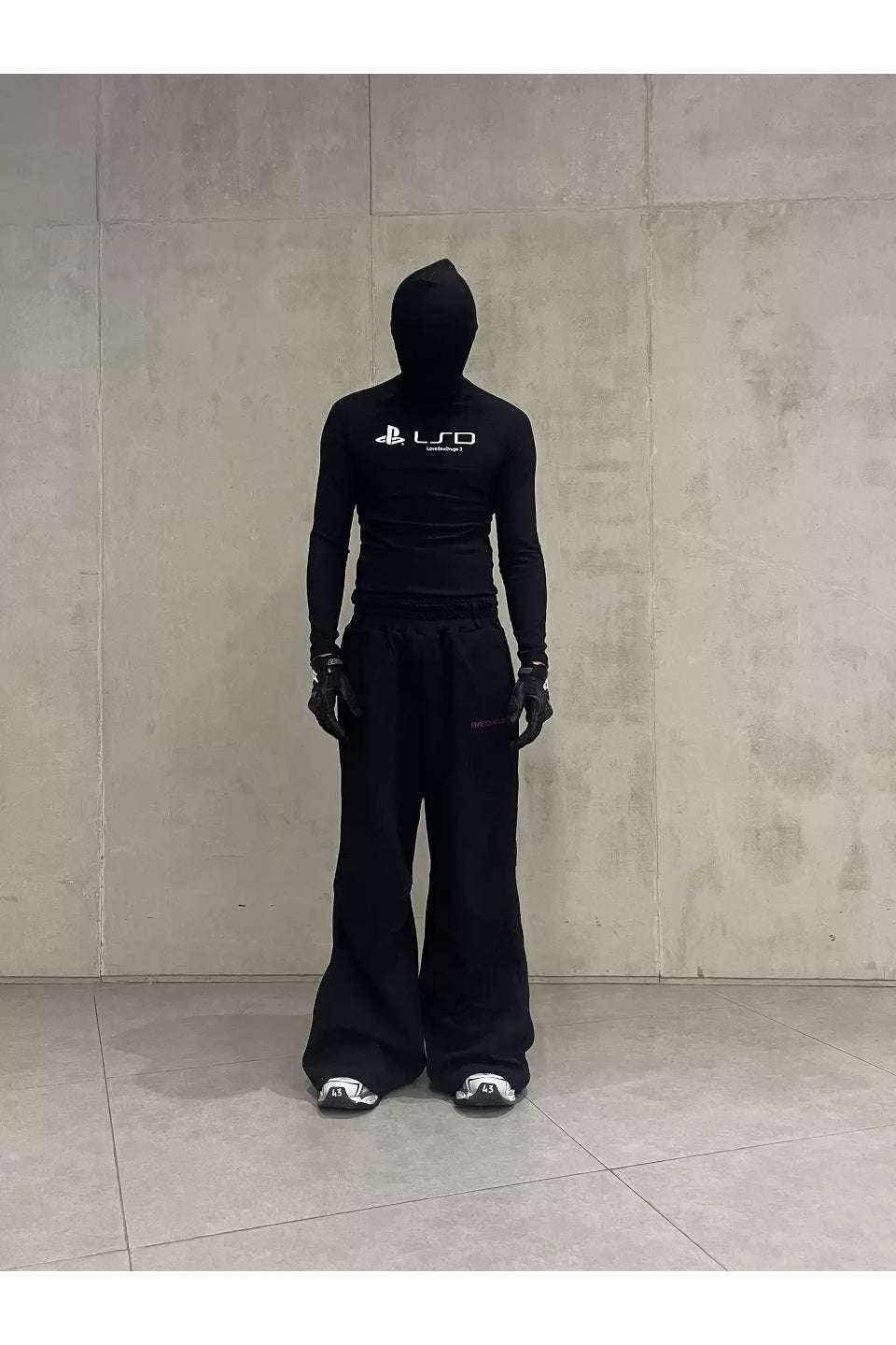 Wide Elasticized Skinny Waist Flared Sweatpants