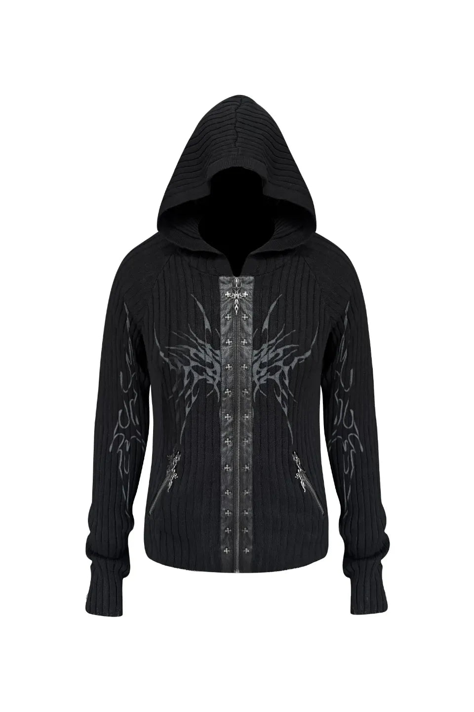 Wizard Hooded Slim Knit Cardigan