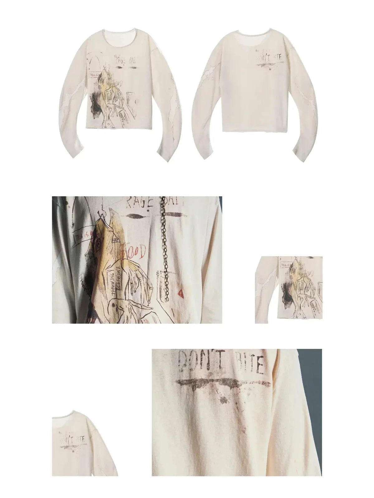EMO Curved Sleeve Sweatshirt with "Bait & Follow" Theme
