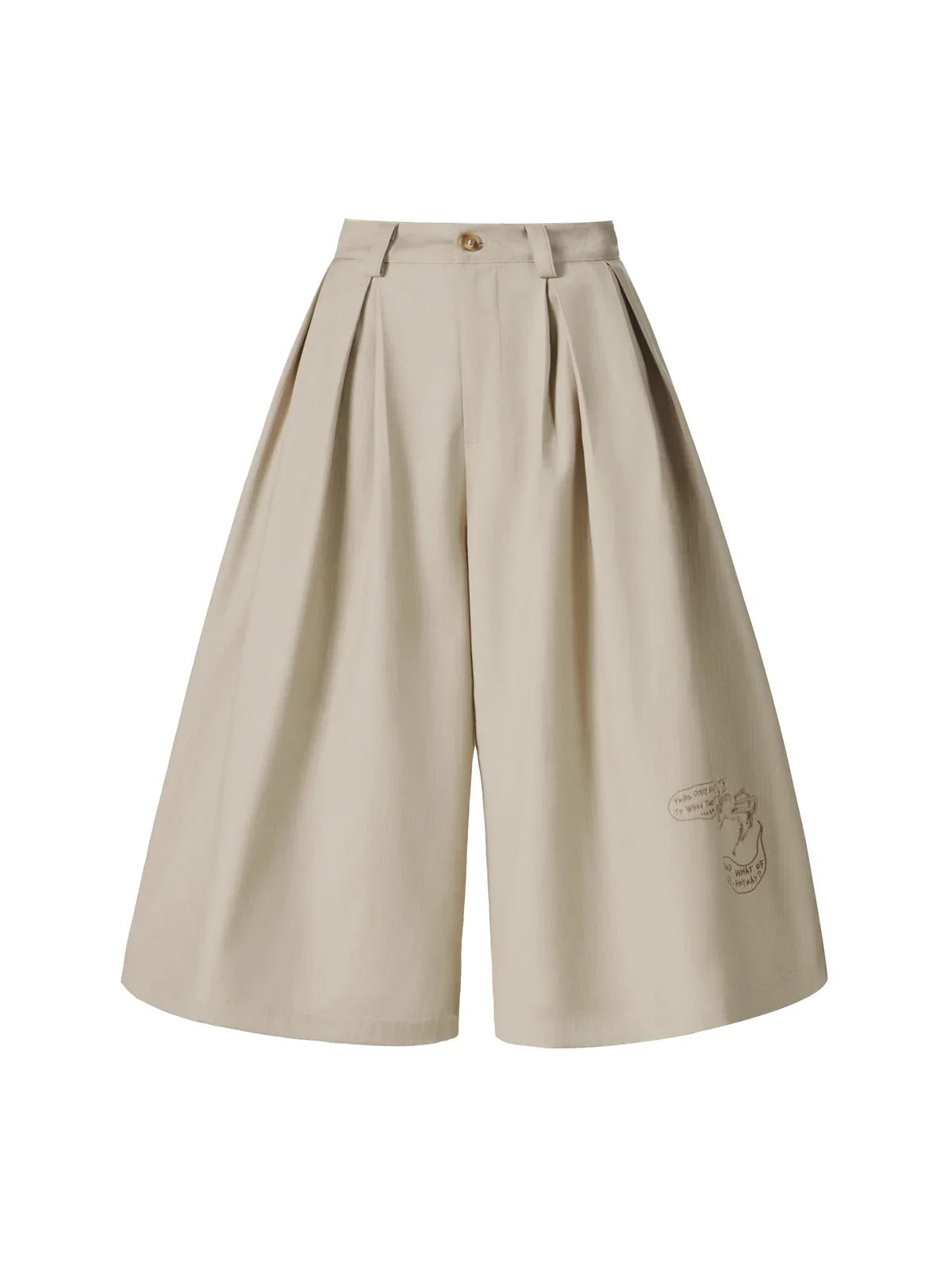 EMO "Filtered Words" Wide Leg Trousers