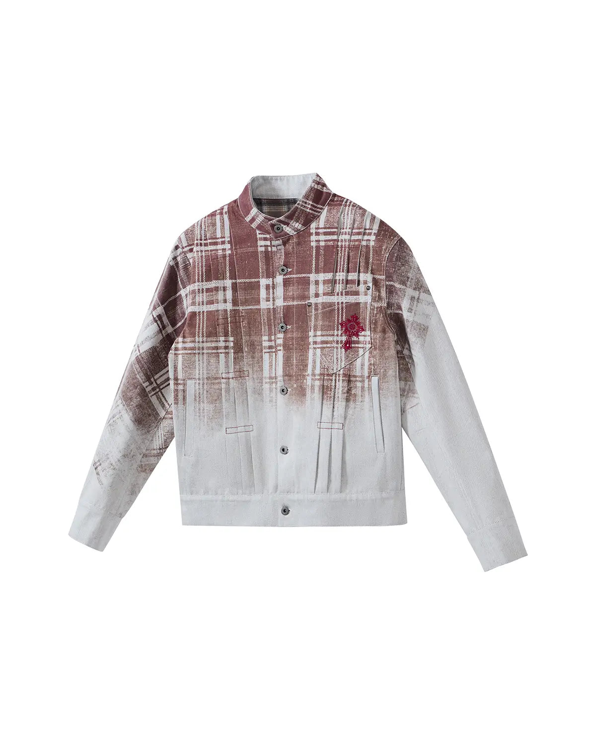 EMO Denim Embroidered Reversible Jacket (White)
