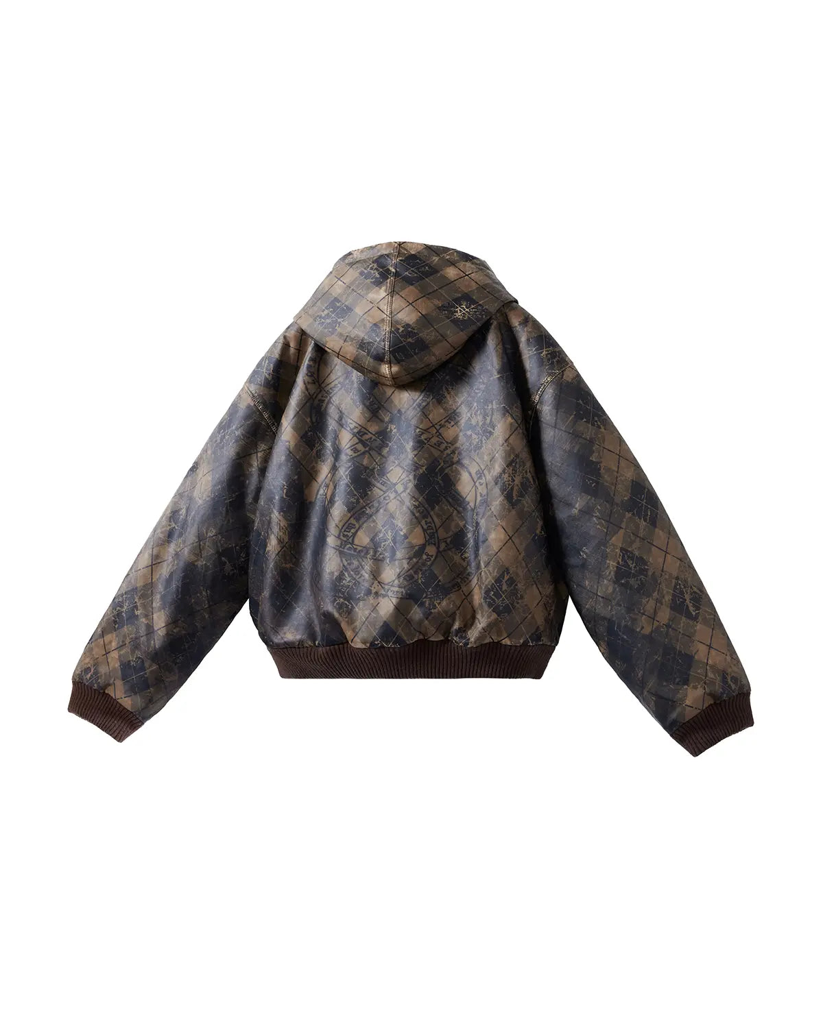 EMO Retro Grid Print Sweat Jacket