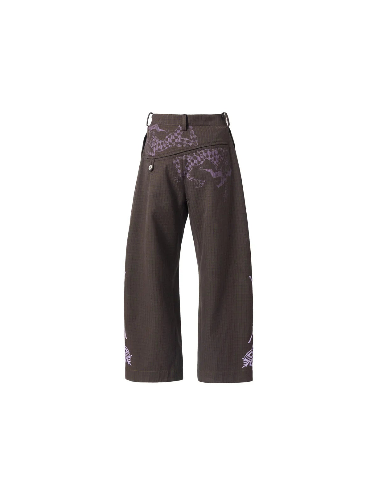 EMO Check-jacquard Wide Leg Trouser