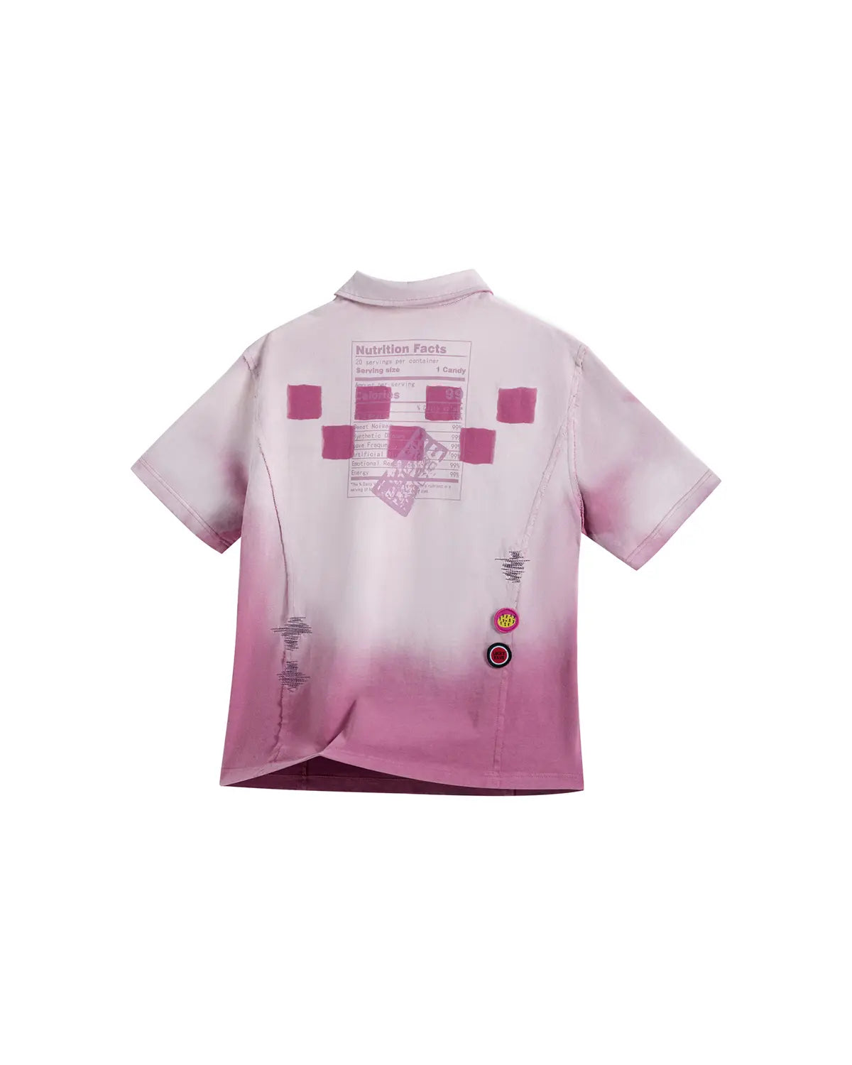 EMO “Taro Candy” Washed Cropped Polo Tee pink