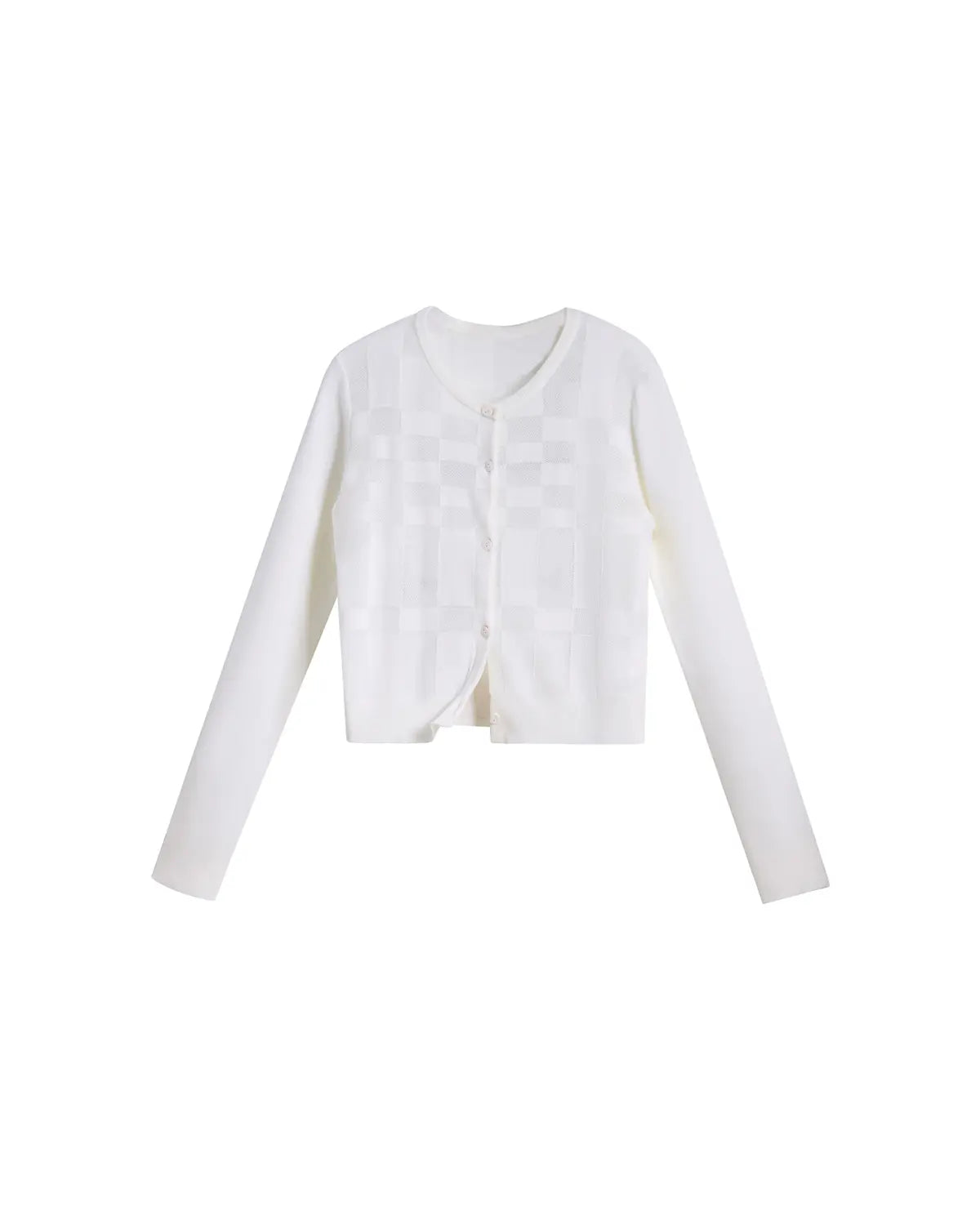 EMO “Techno Wash” Wool Blend Cardigan White