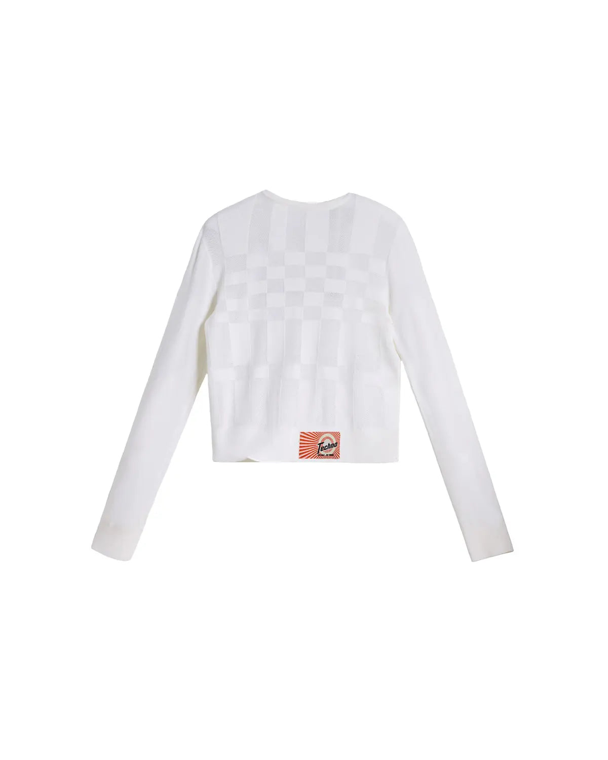 EMO “Techno Wash” Wool Blend Cardigan White
