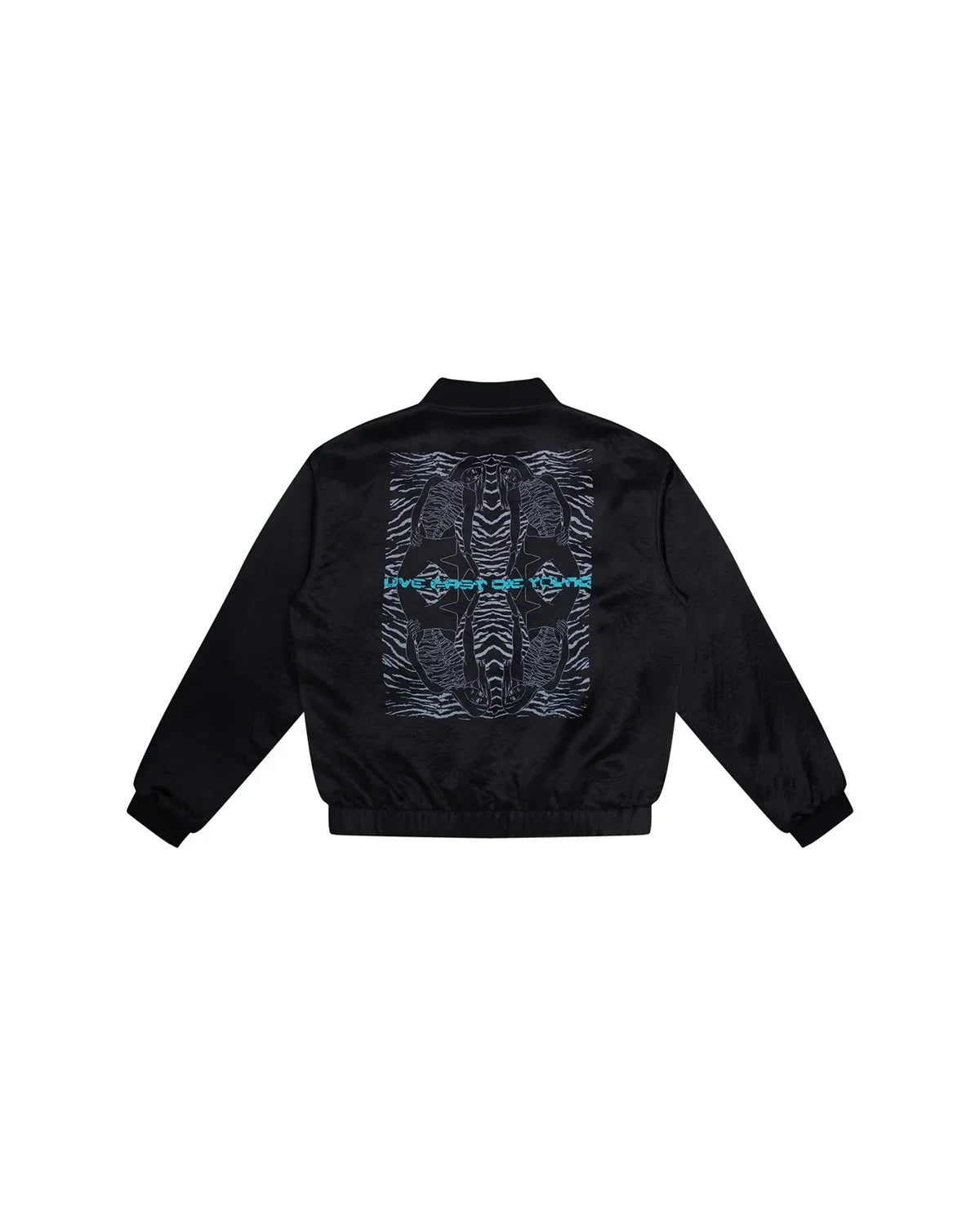 EMO Mirrored Tiger-Stripe Sukajan Jacket Black