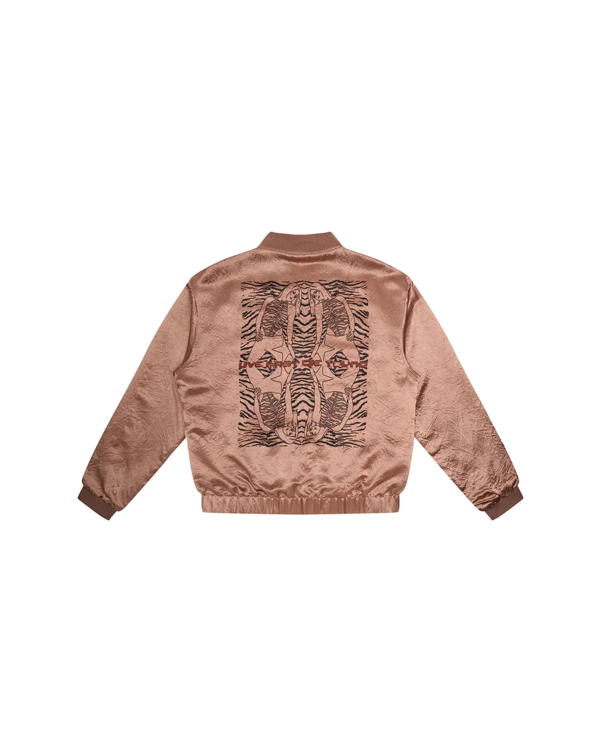 EMO Mirrored Tiger-Stripe Sukajan Jacket Red