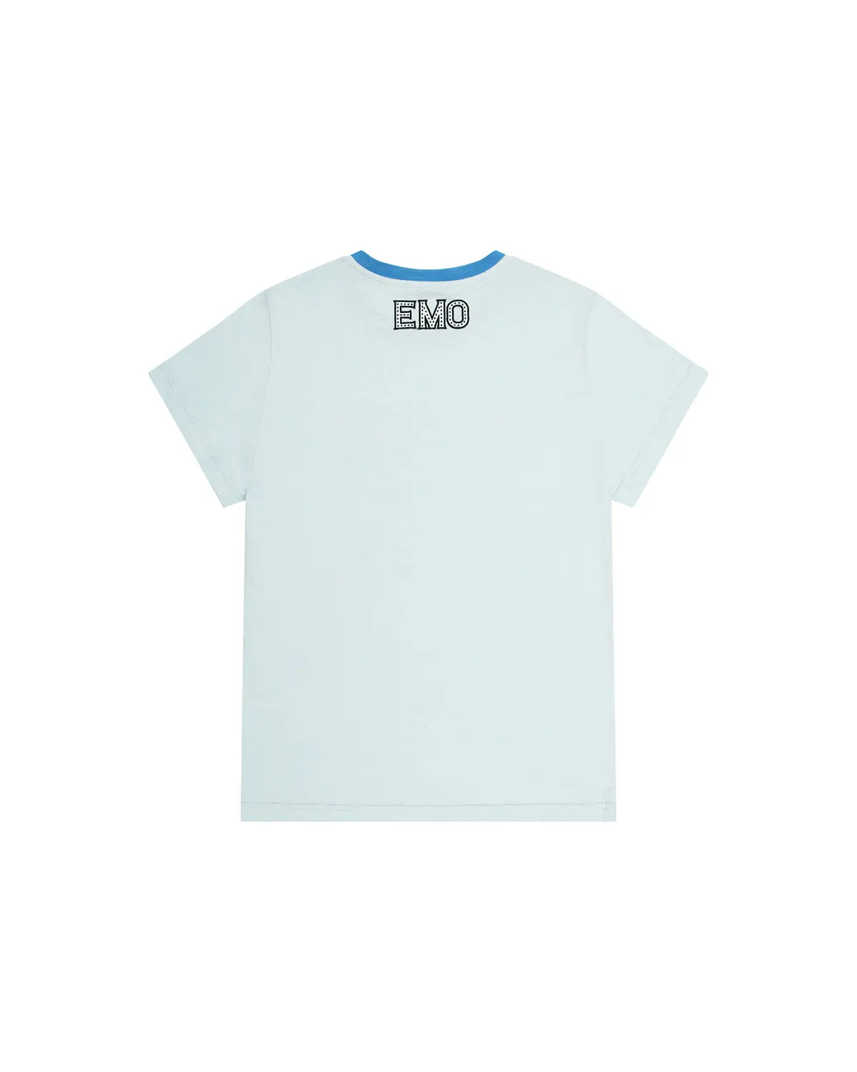 EMO “I Love Techno” Slub Print Tee Blue