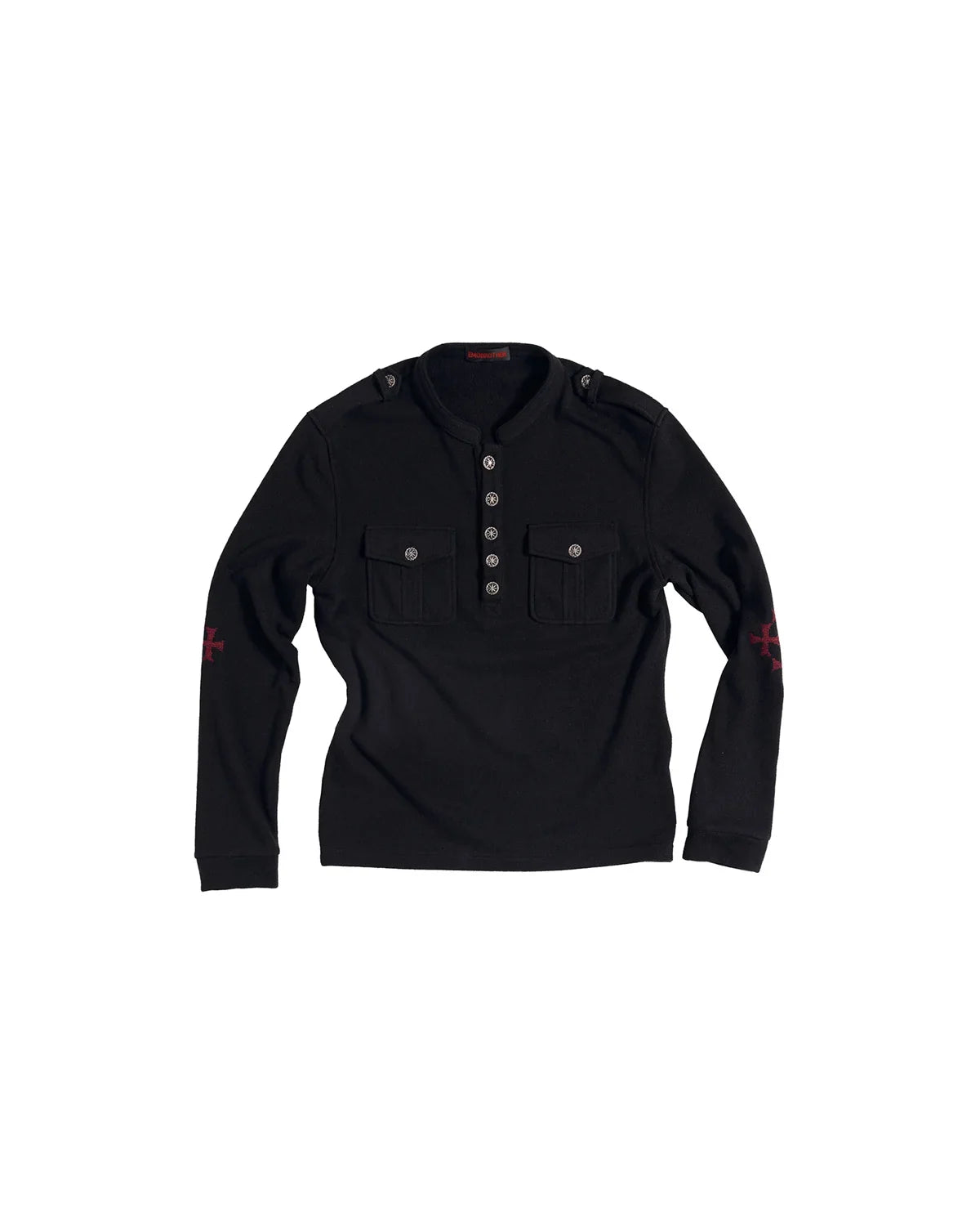 EMO Ruins Graphic Military T-Shirt Black
