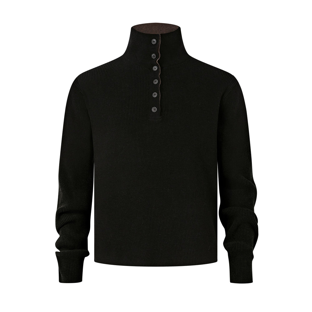 KREATE Contrast Layered Collar Ribbed Sweater