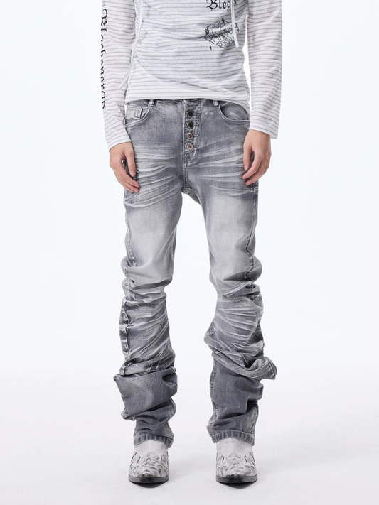 Washed Whiskers Slim Fit Skinny Jeans