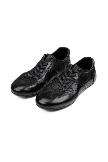 Washed Horsehide Trainer Sneakers