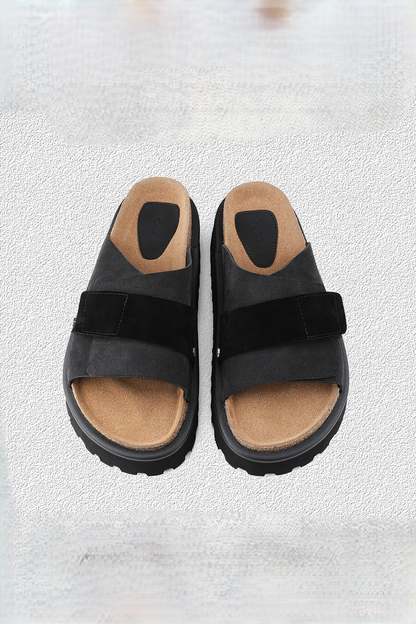 Velcro Leather Clog Sandals