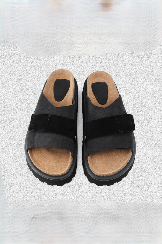 Velcro Leather Clog Sandals
