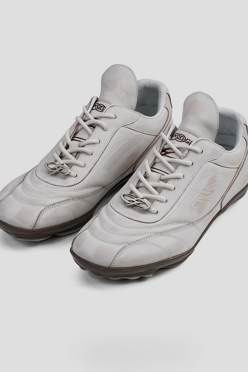 Retro Leather Racing Sneakers