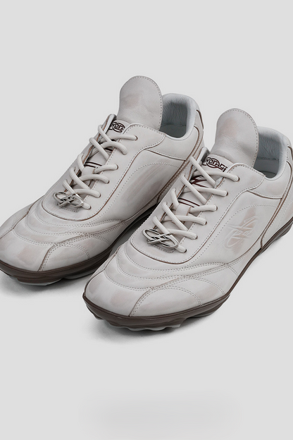 Retro Leather Racing Sneakers