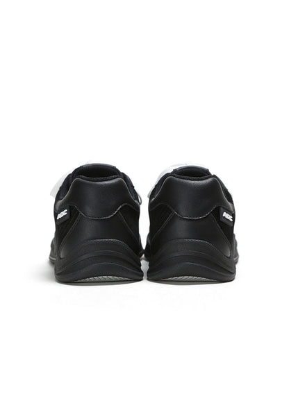 Solar-Applique Leather Court Sneakers