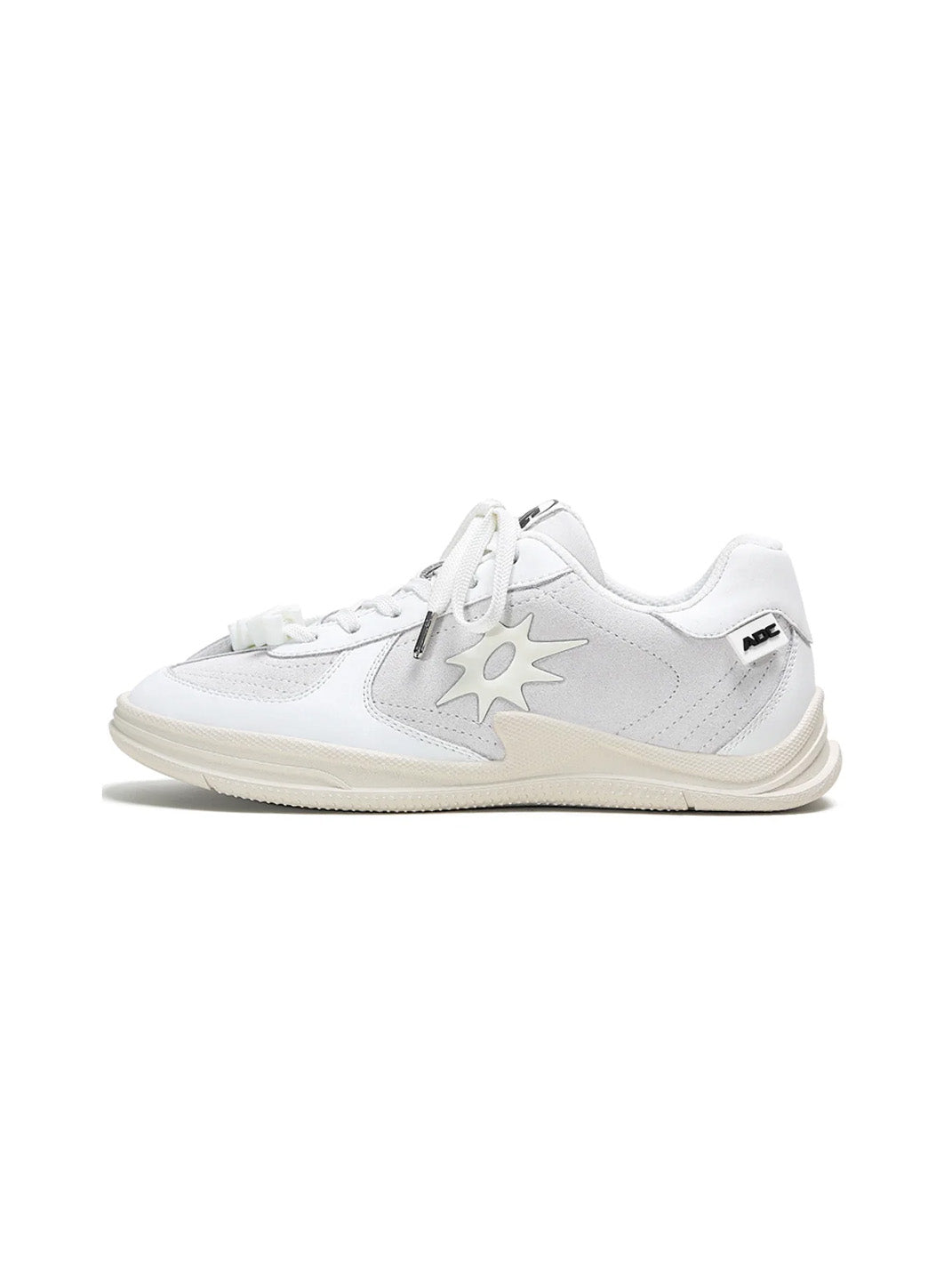 Solar-Applique Leather Court Sneakers