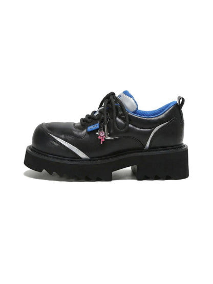 Metallic Stardust Lug-Sole Derby Shoes