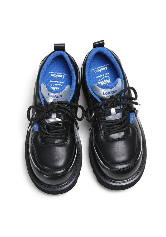 Metallic Stardust Lug-Sole Derby Shoes