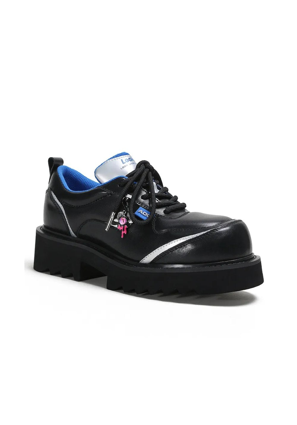 Metallic Stardust Lug-Sole Derby Shoes