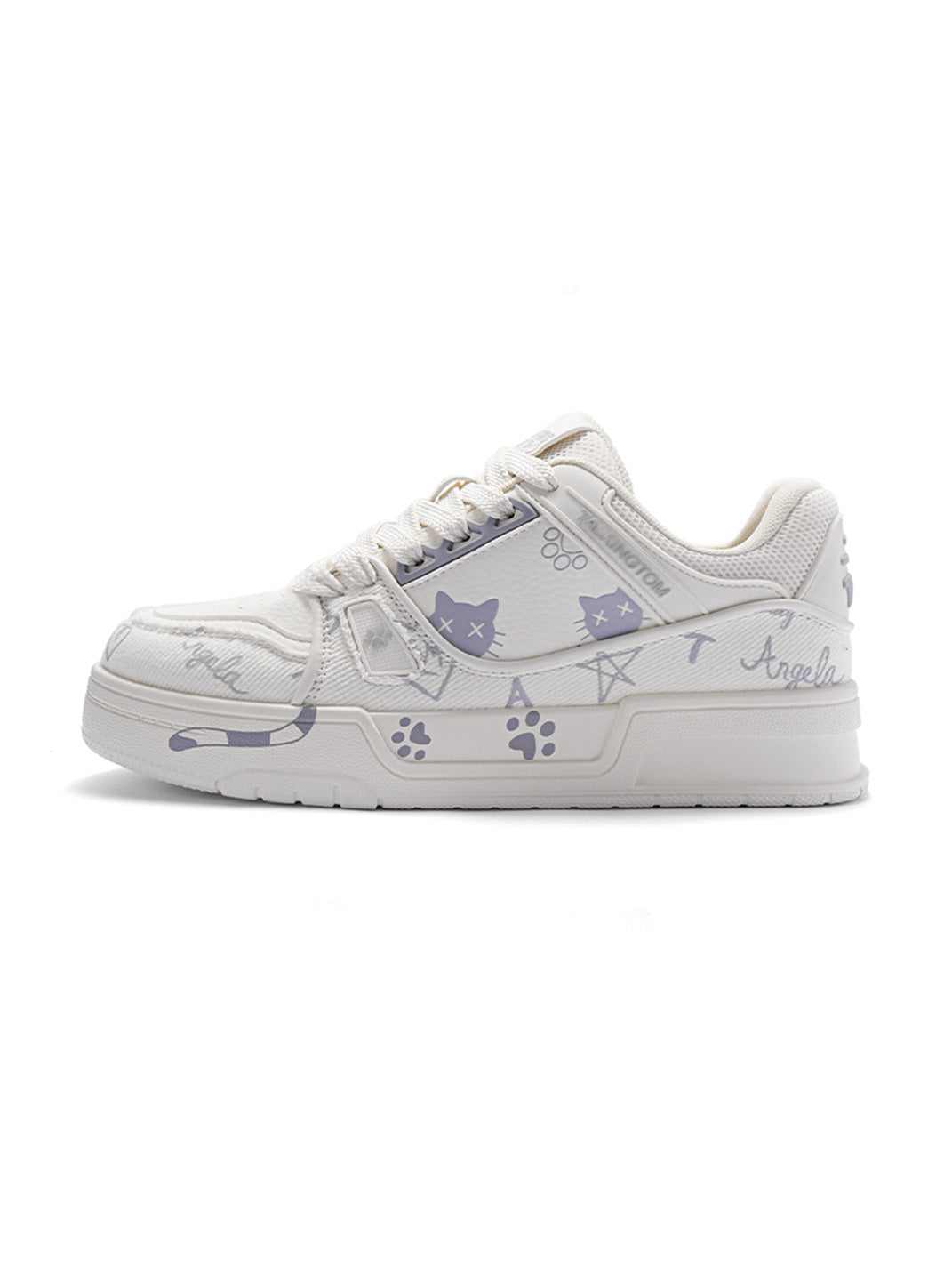 Anime Cat Graphic Low-Top Sneakers