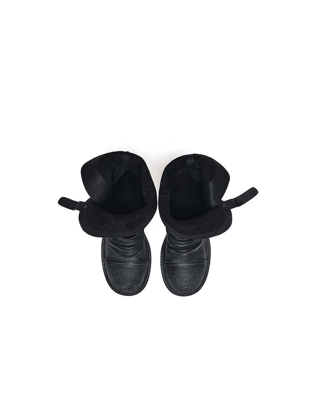 Distressed Triple-Buckle Ankle Boots