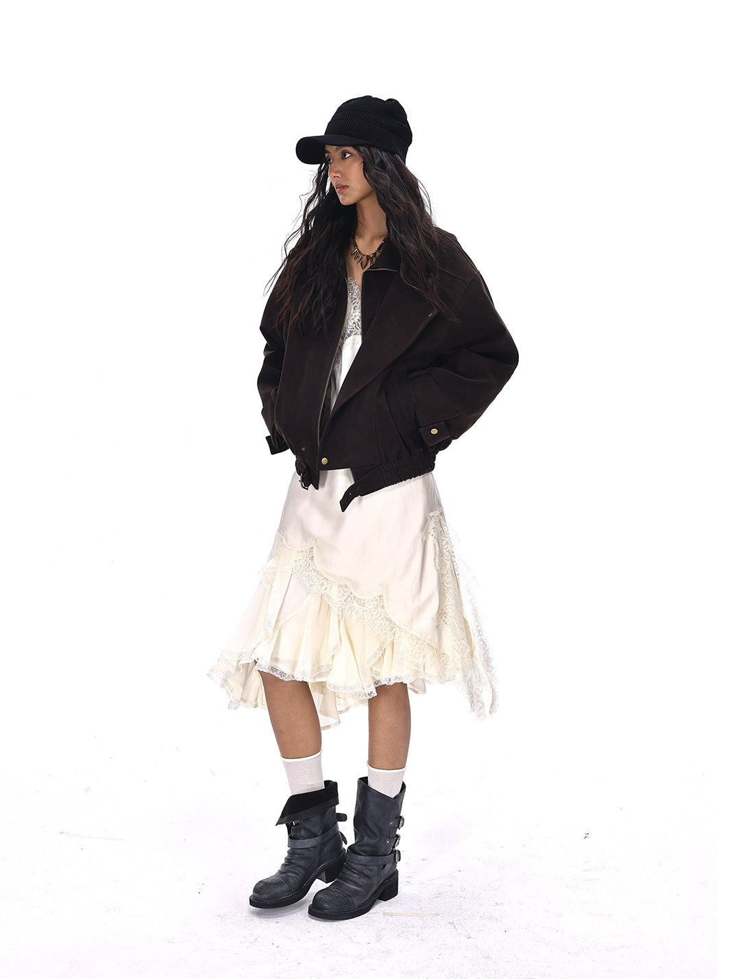 Distressed Triple-Buckle Ankle Boots