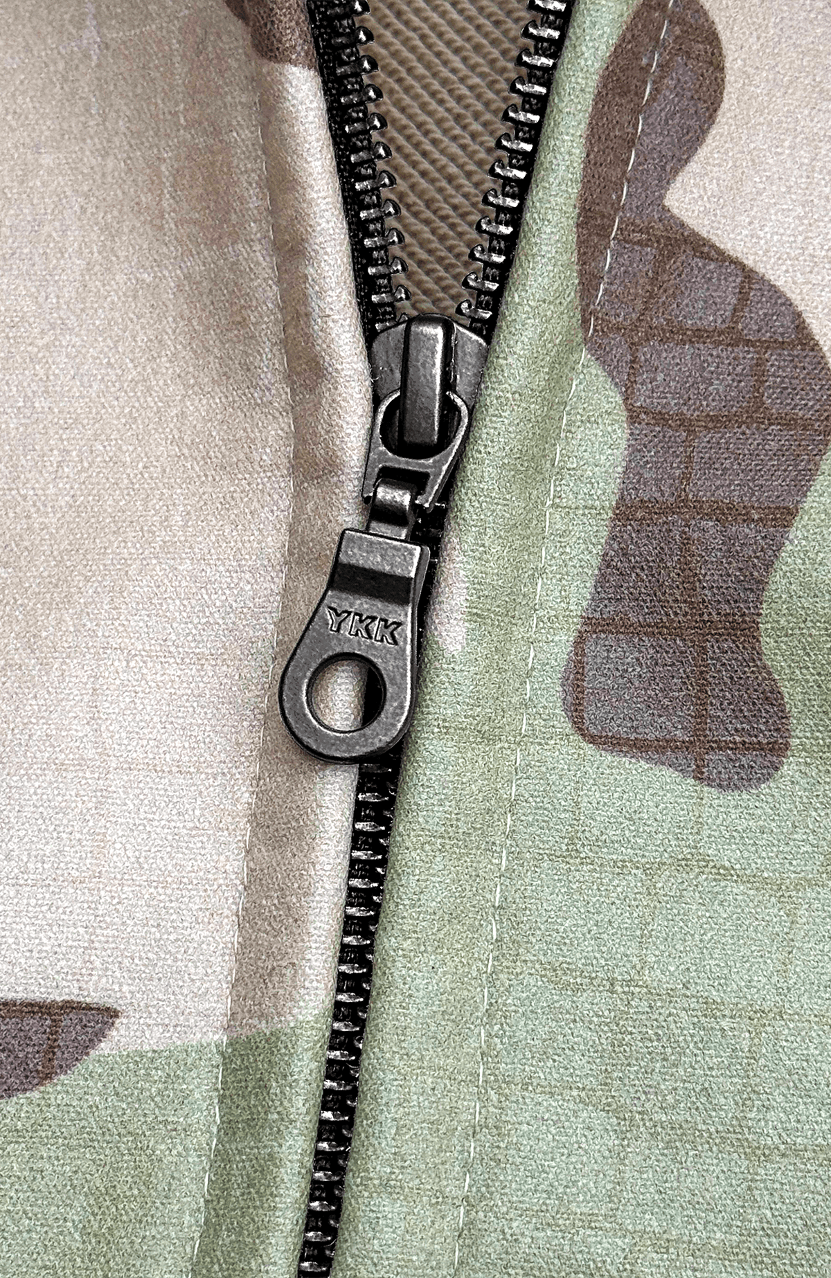 TECNINEGROUP Camo Waxed Faux Fur Hooded Jacket