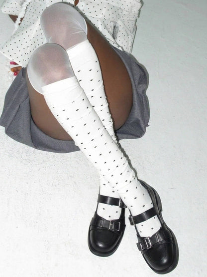 Double-Buckle Round-Toe Block-Heel Mary Janes