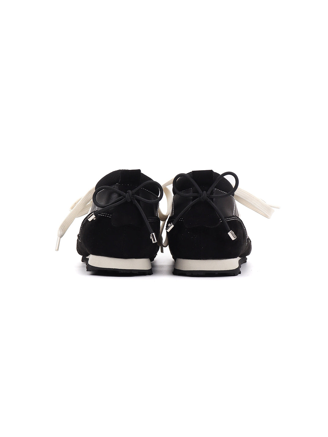 Square-Toe Leather Sport Ballet Flats