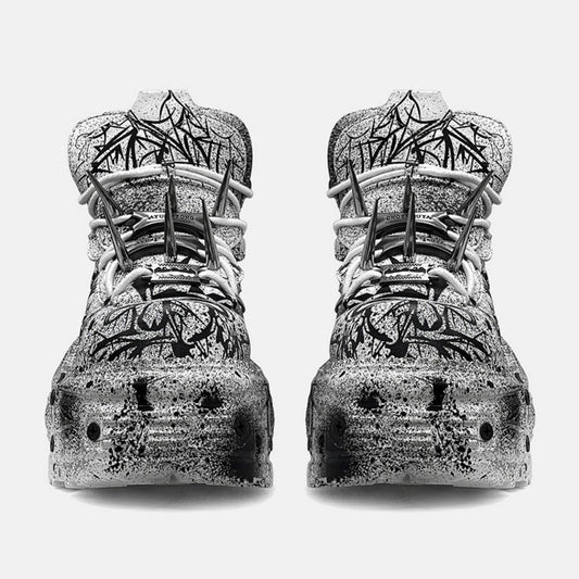 Monotone Wide Blade High Grade Platform Sneakers  HL3123