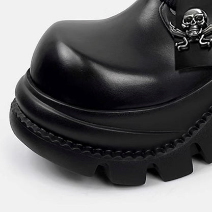 Curve style wave skull design platform sneakers  HL3120