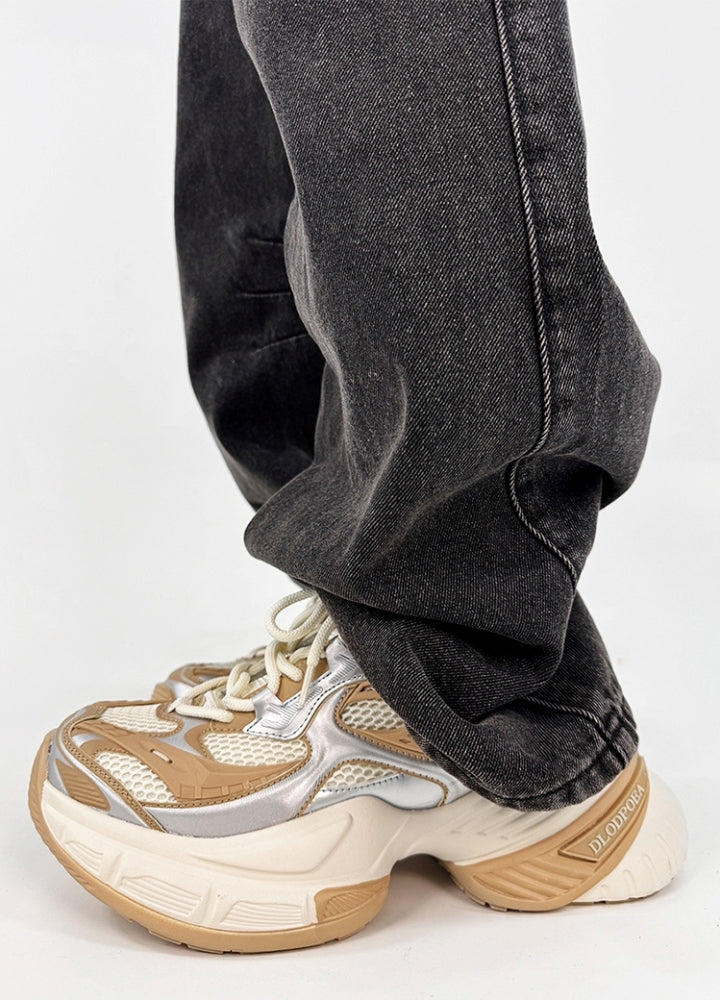 Wave platform silhouette street casual sneakers