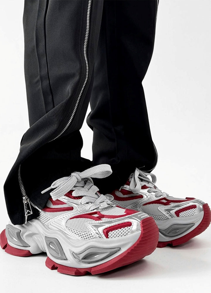 Gimmick design sharp silhouette tech style sneakers