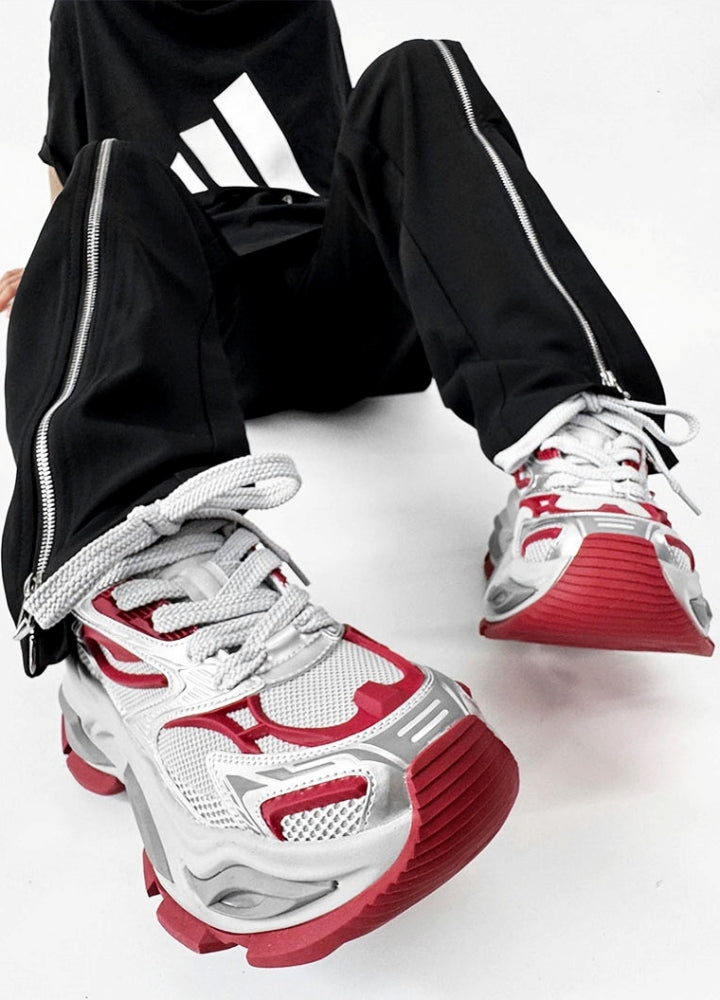 Gimmick design sharp silhouette tech style sneakers