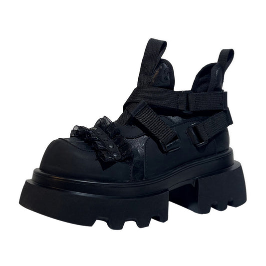 Gimmick Black Color Type Design Sneakers  HL3119