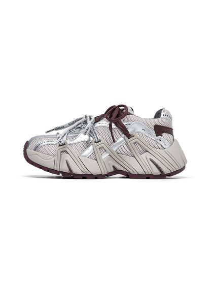 Beige Mesh Cage Runner Sneakers