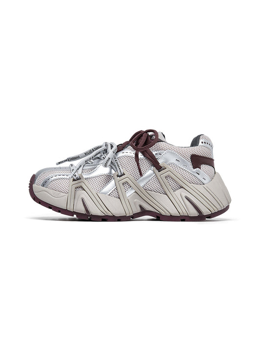 Beige Mesh Cage Runner Sneakers