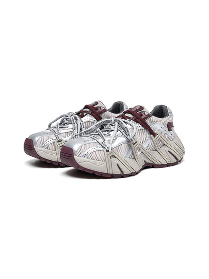 Beige Mesh Cage Runner Sneakers